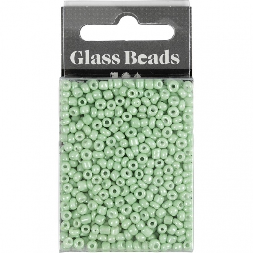 Seed Beads - 3 mm - Hål 0,6-1 mm - Ljusgrön - 25 g