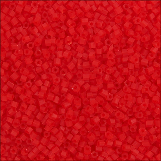 Seed Beads 15/0 dia. 1,7 mm Transparent röd 2-cut 500g