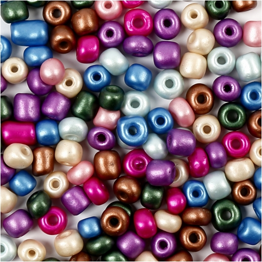 Seed Beads 5 mm Metallic färger 130 g till scrapbooking, pyssel och hobby