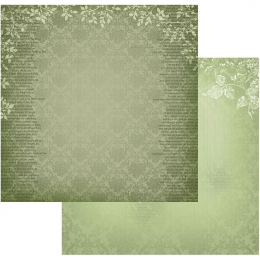 Papper Couture Creations Vintage Rose Garden Green Damask Scrapbooking