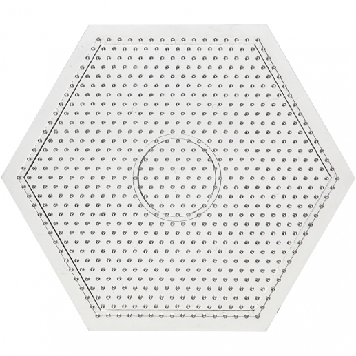Pärlplatta Hexagon 15 cm till scrapbooking, pyssel och hobby