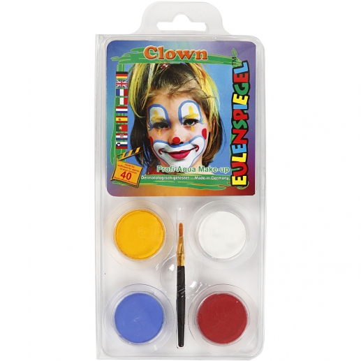 Eulenspiegel ansiktsfärg Clown 1 set till scrapbooking, pyssel och hobby