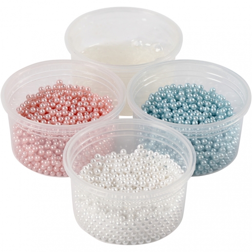 Pearl Clay Lera 3-pack Ljusblå, Vit, Rosa