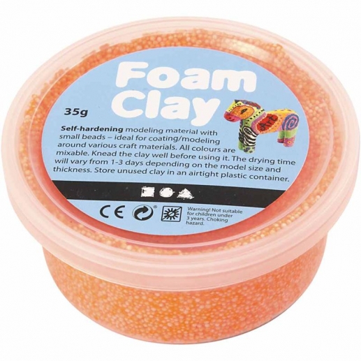 Foam Clay Neonorange 35 g Lera till scrapbooking, pyssel och hobby