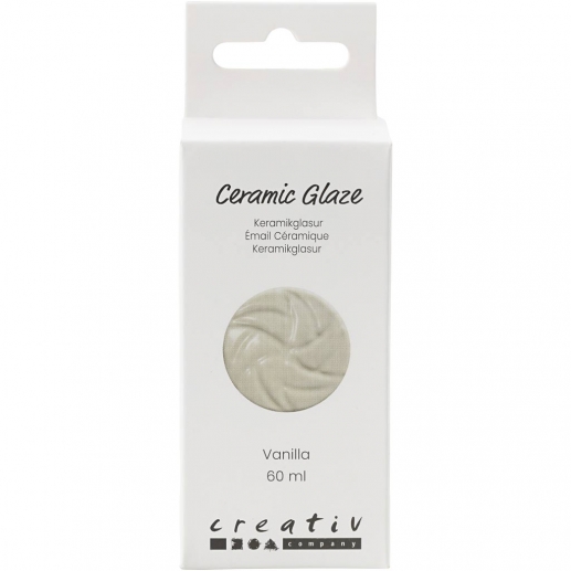 Flaska med vanilla keramikglasyr 60 ml, packshot.