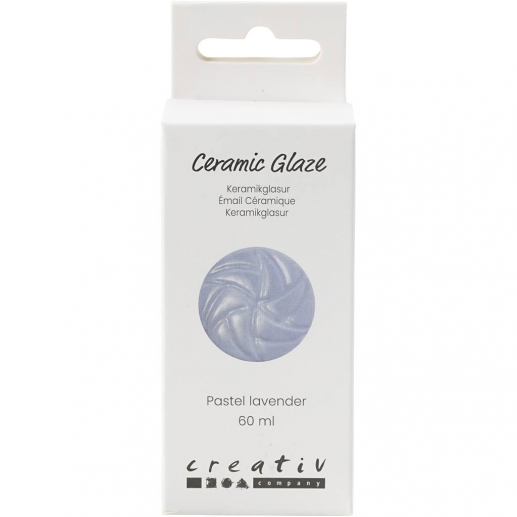 Flaska med pastel lavender keramikglasyr 60 ml, packshot.