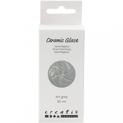 Flaska med art grey keramikglasyr 60 ml, packshot.