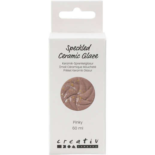 Flaska med pinky prickig keramikglasyr 60 ml, packshot.