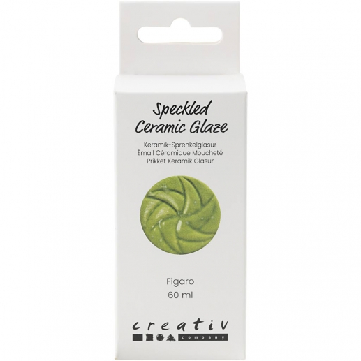 Flaska med figaro prickig keramikglasyr 60 ml, packshot.
