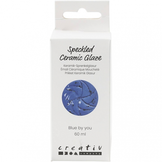 Flaska med blue by you prickig keramikglasyr 60 ml, packshot.