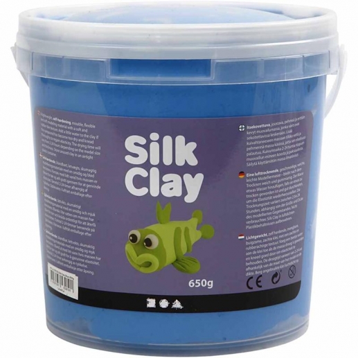 Silk Clay Blå 650 g Lera till scrapbooking, pyssel och hobby