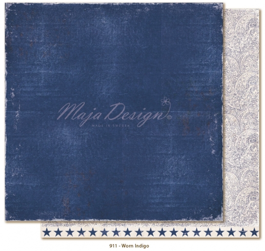Papper Maja Design Denim & Friends Worn Indigo Mönstrade
