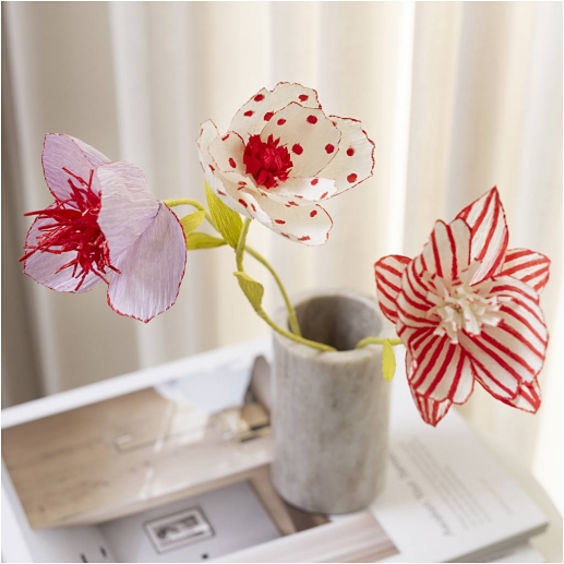 Mini DIY Kit - Kräppblommor - Fantasifull Blomster