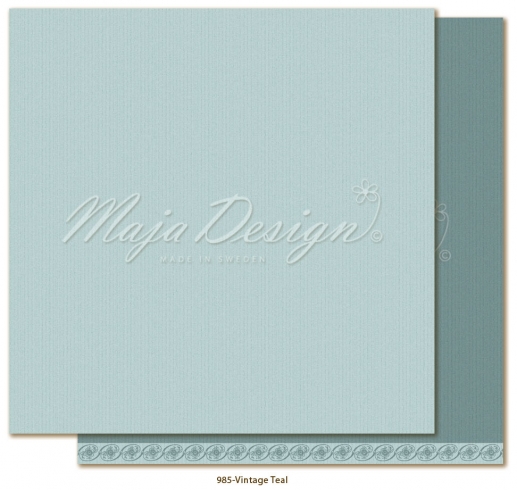 Maja Monochromes Shades of Celebration Vintage Teal Cardstock Design 12"x12"
