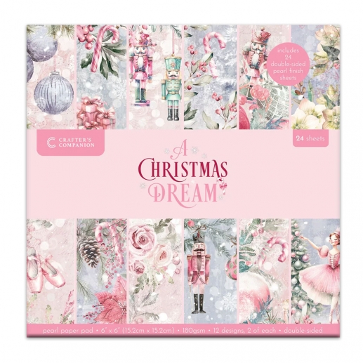 Paper Pad - A Christmas Dream Pearl Paper - Crafters Companion