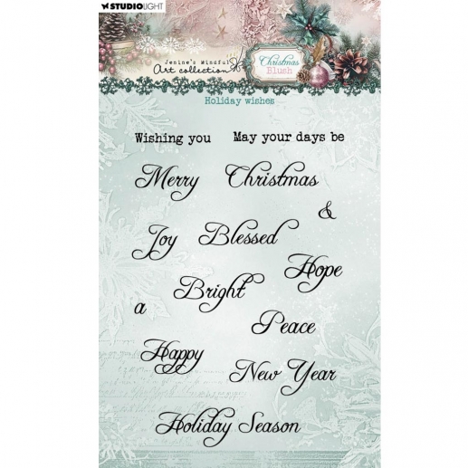 Clearstamps - Christmas Blush Holiday Wishes - Studio Light