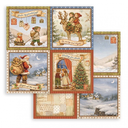 Papper Stamperia - Silent Night - 4 Cards