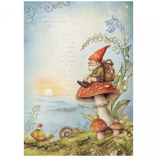 Decoupage Papper Stamperia - Gnome - Hidden Grove