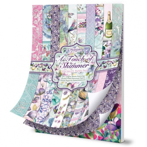 Paper Pad A4 Hunkydory A Touch Of Shimmer Pearlescent Pappersblock