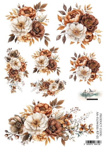 Decoupage Papper Alchemy of Art - Autumn Flowers