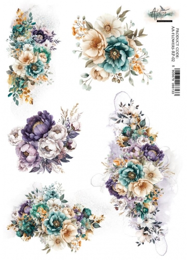 Decoupage Papper Alchemy of Art - Autumn Flowers II