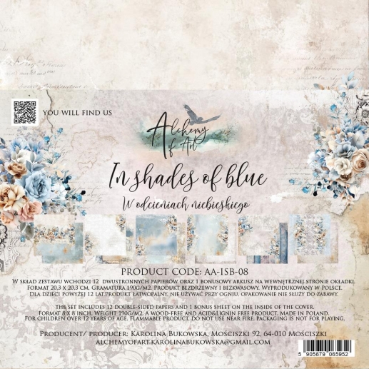 Scrapbooking Papper Paper Pad Alchemy of Art - In Shades of Blue
