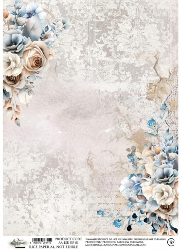 Decoupage Papper Alchemy of Art In Shades of Blue Elegance