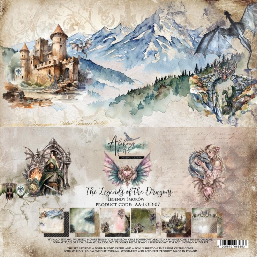 Scrapbooking Paper Pad Alchemy of Art - The Legends Of The Dragons