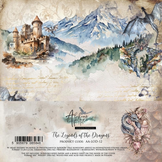 Scrapbooking Paper Pad Alchemy of Art - The Legends Of The Dragons