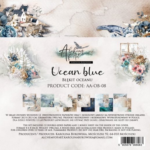Paper Pad Scrapbooking Papper Alchemy of Art - Ocean Blue