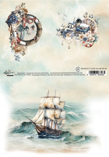 Decoupage Papper Alchemy of Art - Ocean Blue 02