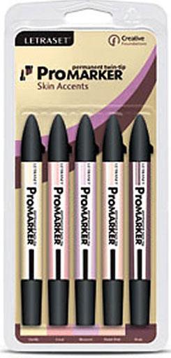 Promarker Pen Set Skin Accents pennor till scrapbooking, pyssel och hobby