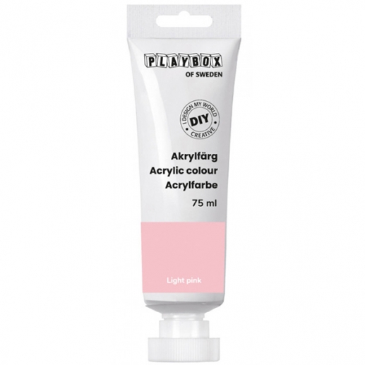 Akrylfärg Ljusrosa 75 ml till scrapbooking, pyssel och hobby