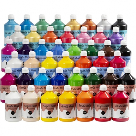 Storpack A-Color Blank, Matt, Metallic 45x500 ml Hobbyfärg Set