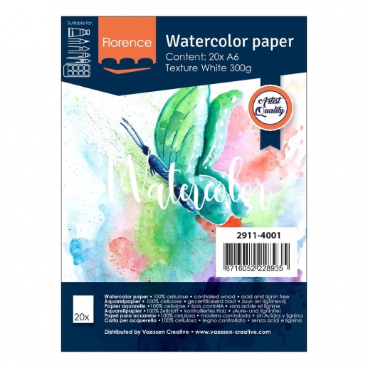 Akvarellpapper WaterColor Paper - Texture White Grov Struktur Akvarell