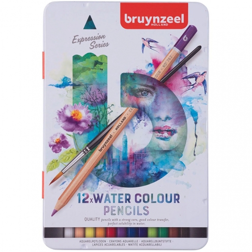 Akvarellpennor 12-set - Expression Series - Bruynzeel