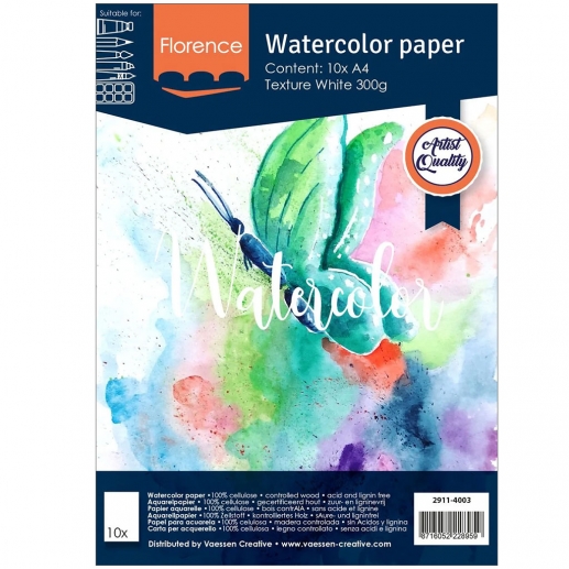 Akvarellpapper WaterColor Paper - Texture White Grov Struktur Akvarell