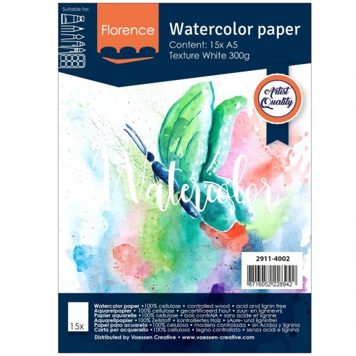 Akvarellpapper WaterColor Paper - Texture White Grov Struktur Akvarell