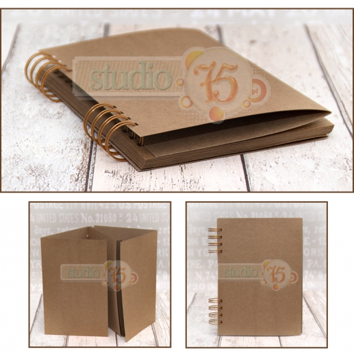 Crafty Journal Book Kraft Album 15x21cm till scrapbooking, pyssel och hobby