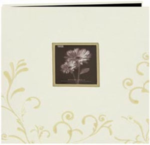 Album 12”x12” Pioneer - Scroll Embroidery Fabric - White