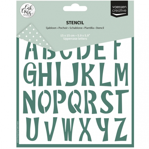 Schablon Vaessen - Uppercase Letters - 15x15 cm