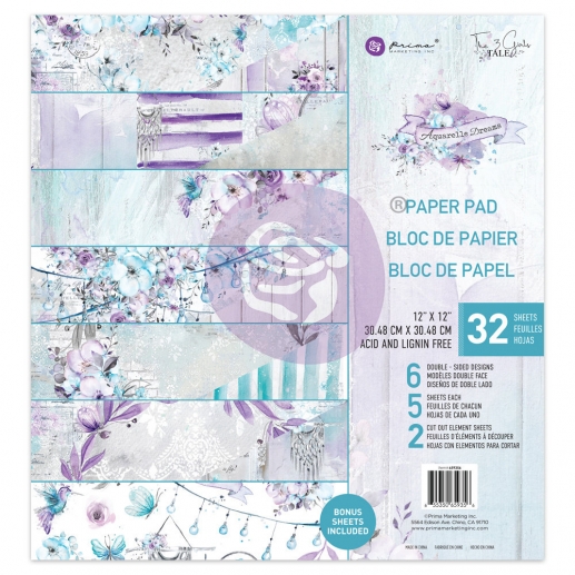 Paper Pad Prima Marketing - Aquarelle Dreams - 12x12 Tum
