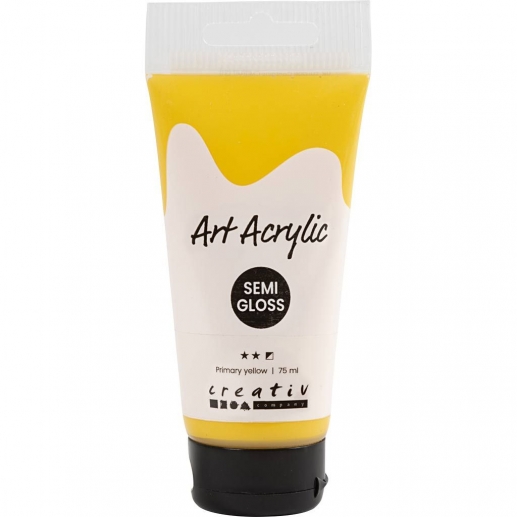 Pigment Art Acrylic Primary Yellow Semi-opaque Fade Resistant 75 ml Studiofärg
