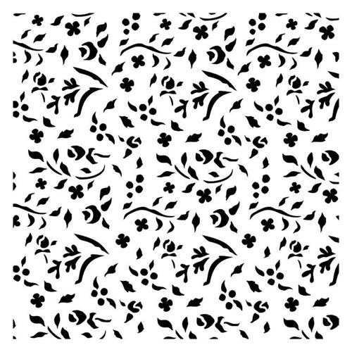 Schablon Stencil 6”x6” Little Flowers 13 Arts Schabloner