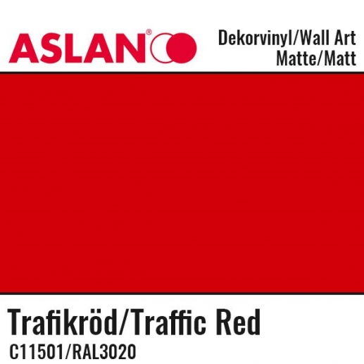 Vinyl Matt Aslan Folie 32 x 100 cm Traffic Red