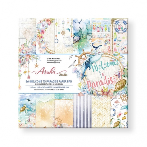 Paper Pad Asuka Studio Welcome to Paradise 6x6 Tum Pappersblock 4 8