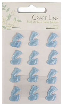 Stickers Satin Baby Feet 12 st Blå Fötter Barn