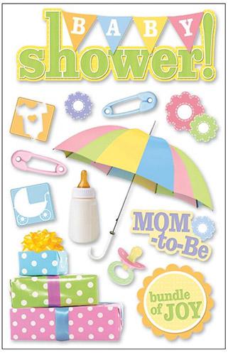 3D Stickers Baby Shower Paper House Dekorationer DIY