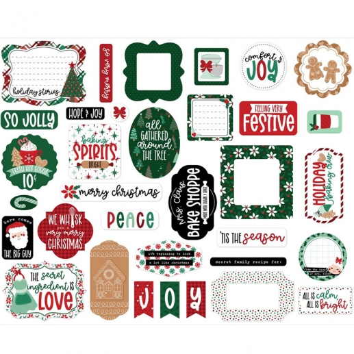 Die Cuts Ephemera - Baking Spirits Bright - 34 st