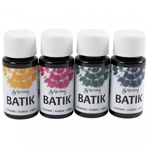 Batikfärg - Mixade Färger - 4 st á 50 ml